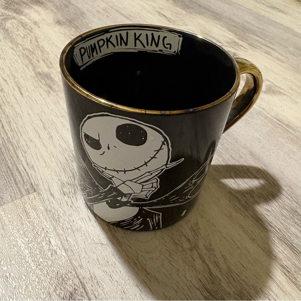 Disney's The Nightmare Before Christmas Pumpkin King Mug Black Gold Zrike